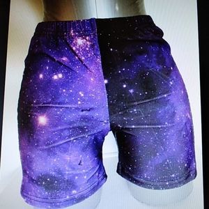 Gem gear purple/black women's galaxy basic shorts